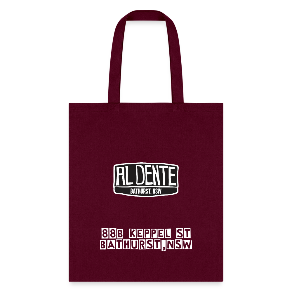 Al Dente Tote Bag - burgundy